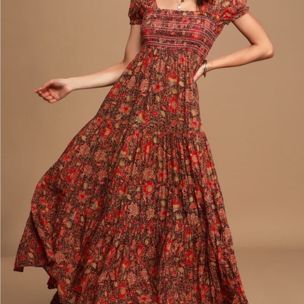 Free People Multicolor Floral Maxi Dress